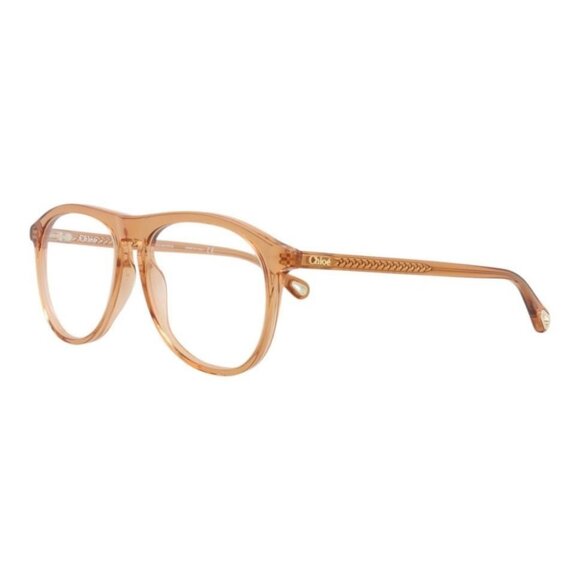 Chloé Womens Aviator Orange Orange Transparent Fashion Designer Eyewear - Picture 1 of 4